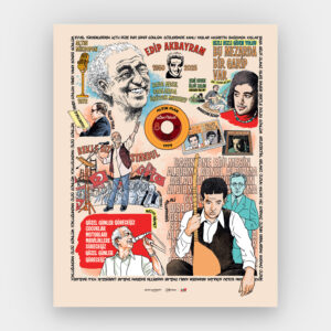 Edip Akbayram çizgi poster (çizim: Zafer Temoçin)