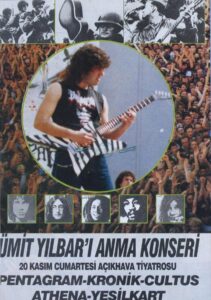 Rock Kazanı Sayı 43 arka kapağı, Ümit Yılbar’ı anma konseri ilanı